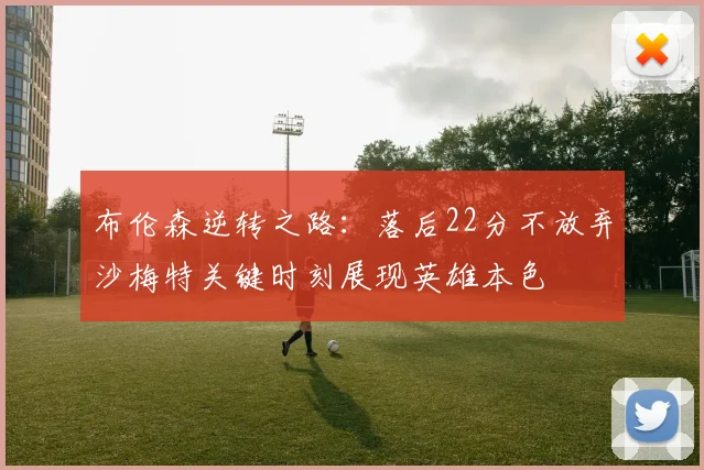 布伦森逆转之路：落后22分不放弃沙梅特关键时刻展现英雄本色